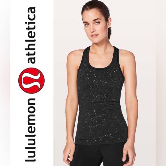 lululemon athletica Tops - Lululemon VERY RARE Swiftly Tech Racerback White / Black Size 6